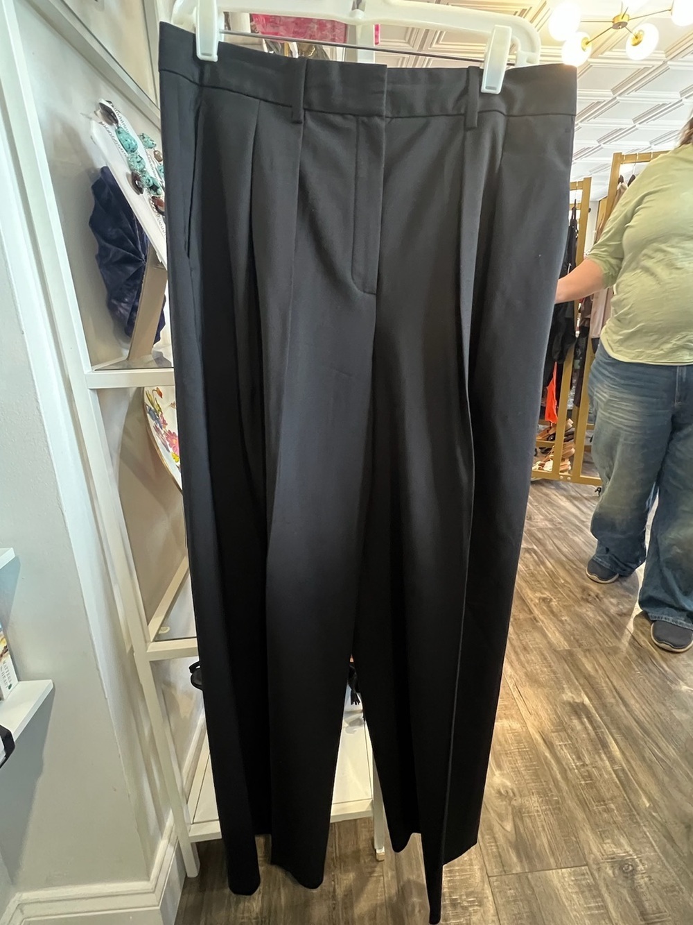 Theory Black Tailored Pants with Classic Waistband